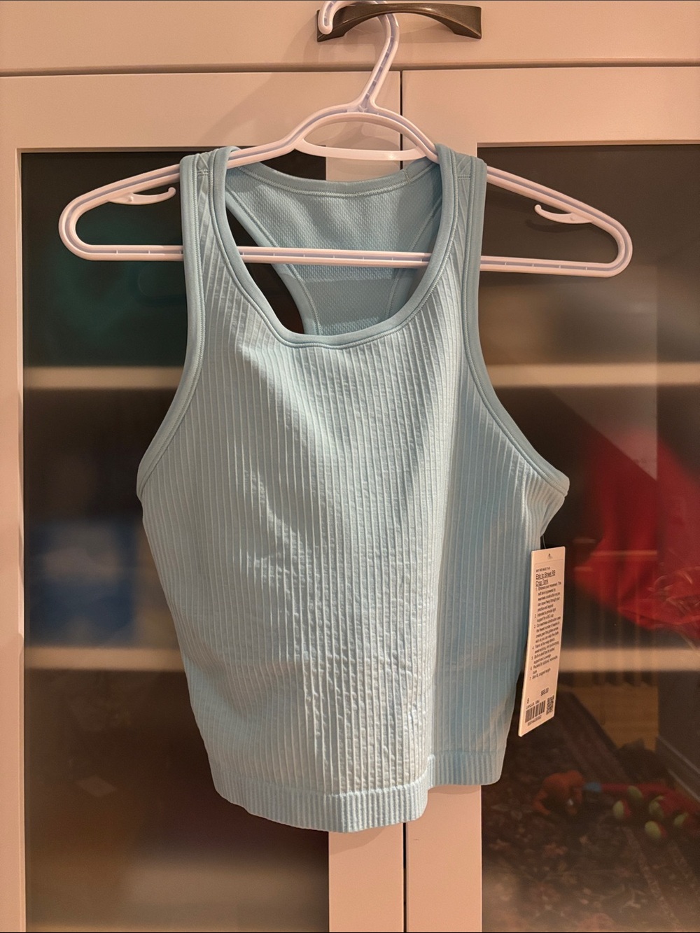 Lululemon Ebb To Street Racerback Crop Tank SZ 8 NWT ICING BLUE 💙💙